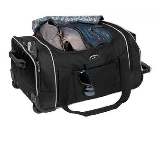 OGIO Hamblin 22" Durable Wheeled Travel Black Duffel Bag 413009 New 