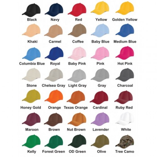 Embroidered Cotton Twill Cap by Duffelbags.com