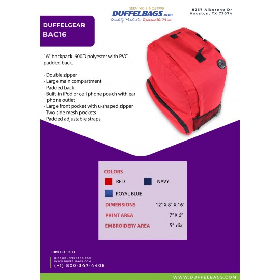 DuffelGear Backpack by Duffelbags.com