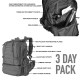 Black Tactical 3 Day Military Tactical Combat Assault Pack  by Duffelbags.com