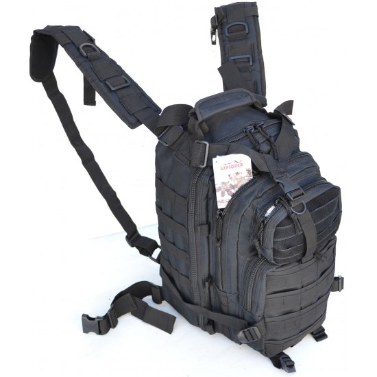 Black Tactical 72 Hour Combat Rucksack Backpack  by Duffelbags.com