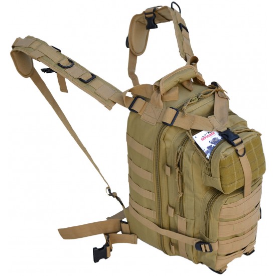 Coyote Tan Tactical 72 Hour Combat Rucksack Backpack  by Duffelbags.com