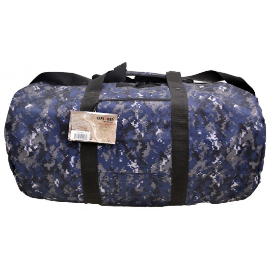 Tactical Round Navy Digital Duffel Bag by Duffelbags.com 