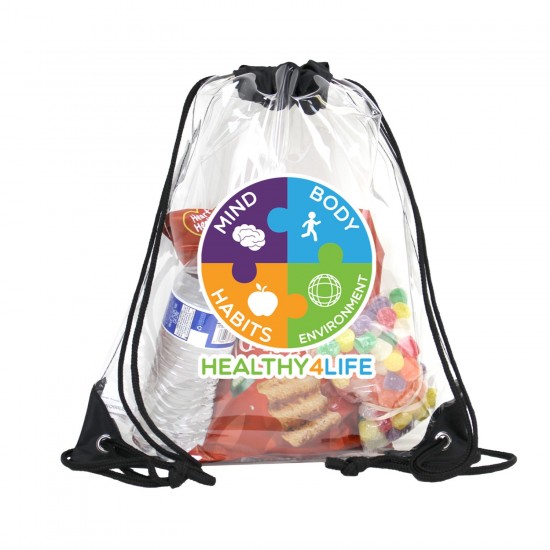 Clear Drawstring Backpack by Duffelbags.com