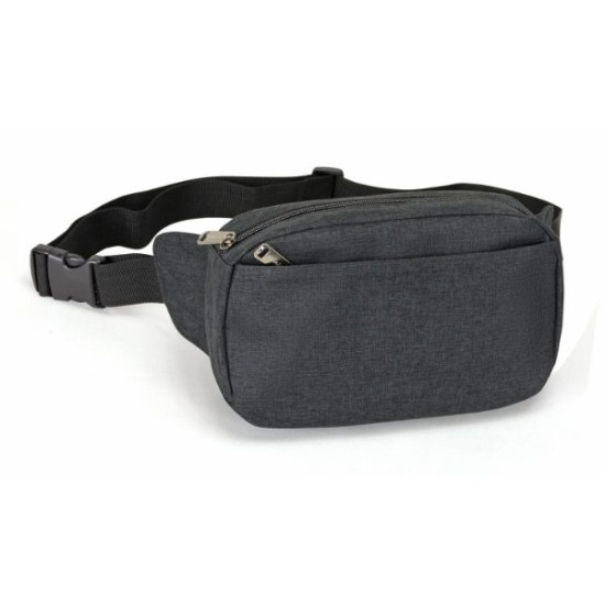 Heather Rounded 3 Pockets Fanny Pack by Duffelbags.com