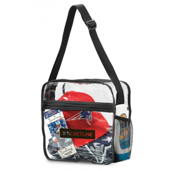 Clear Zippered Stadium Tote Bag by Duffelbags.com