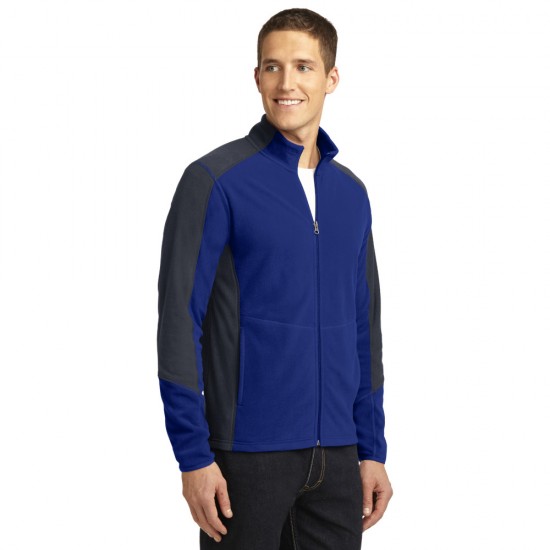 Port Authority® Colorblock Microfleece Jacket by Duffelbags.com