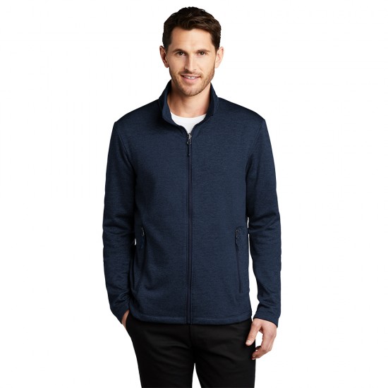 Port Authority® Collective Striated Fleece Jacket by Duffelbags.com
