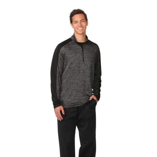 Sport-Tek® PosiCharge® Electric Heather Colorblock 1/4-Zip Pullover by Duffelbags.com
