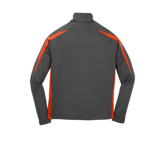 Sport-Tek® Sport-Wick® Stretch 1/2-Zip Colorblock Pullover by Duffelbags.com