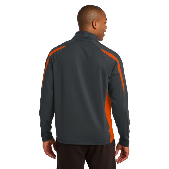 Sport-Tek® Sport-Wick® Stretch 1/2-Zip Colorblock Pullover by Duffelbags.com