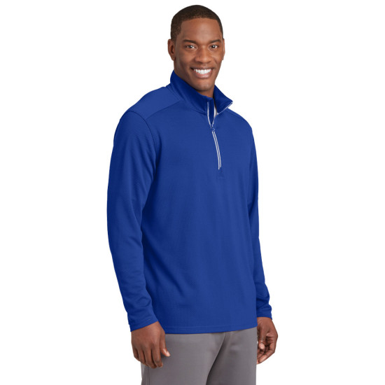 Sport-Tek® Sport-Wick® Textured 1/4-Zip Pullover by Duffelbags.com