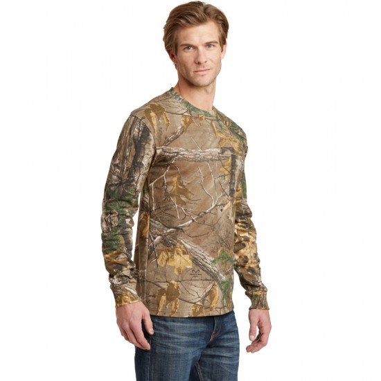 Russell Outdoors™ Realtree® Long Sleeve Explorer 100 Cotton T-Shirt with Pocket by Duffelbags.com
