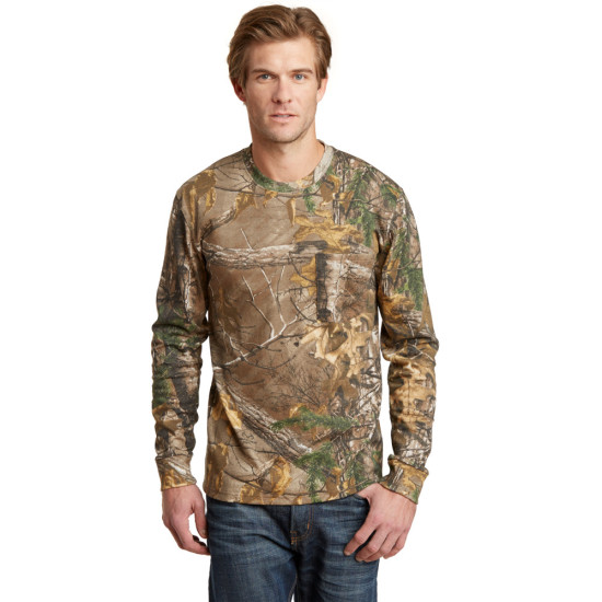 Russell Outdoors™ Realtree® Long Sleeve Explorer 100 Cotton T-Shirt with Pocket by Duffelbags.com