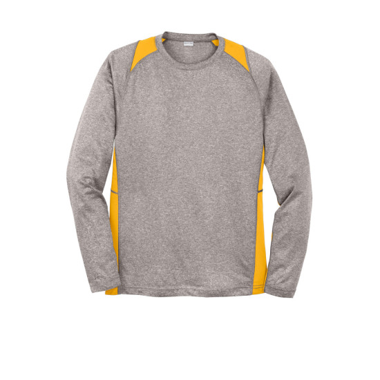 Sport-Tek® Long Sleeve Heather Colorblock Contender™ Tee by Duffelbags.com