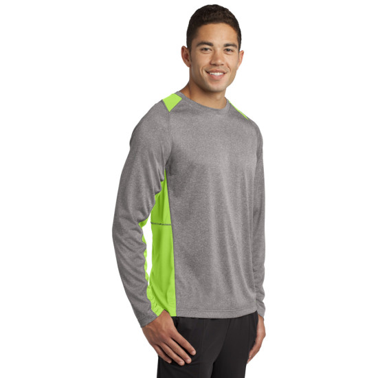 Sport-Tek® Long Sleeve Heather Colorblock Contender™ Tee by Duffelbags.com