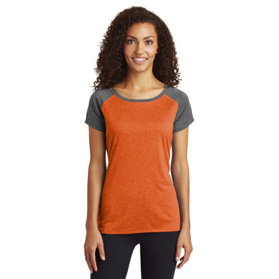 Sport-Tek® Ladies Heather-On-Heather Contender™ Scoop Neck Tee by Duffelbags.com