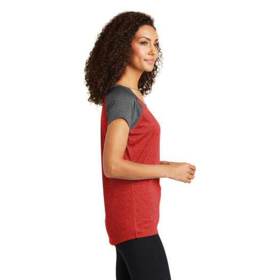 Sport-Tek® Ladies Heather-On-Heather Contender™ Scoop Neck Tee by Duffelbags.com