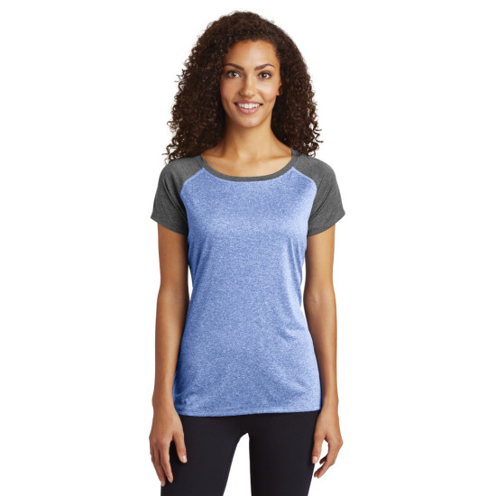 Sport-Tek® Ladies Heather-On-Heather Contender™ Scoop Neck Tee by Duffelbags.com