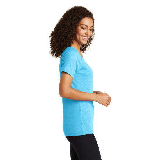 Sport-Tek® Ladies PosiCharge® Tri-Blend Wicking Scoop Neck Raglan Tee by Duffelbags.com