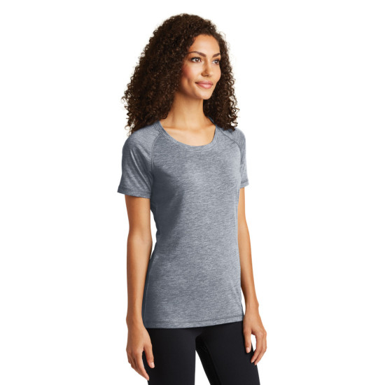 Sport-Tek® Ladies PosiCharge® Tri-Blend Wicking Scoop Neck Raglan Tee by Duffelbags.com