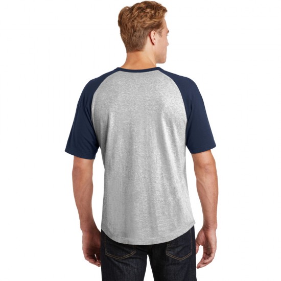 Sport-Tek® Short Sleeve Colorblock Raglan Jersey by Duffelbags.com