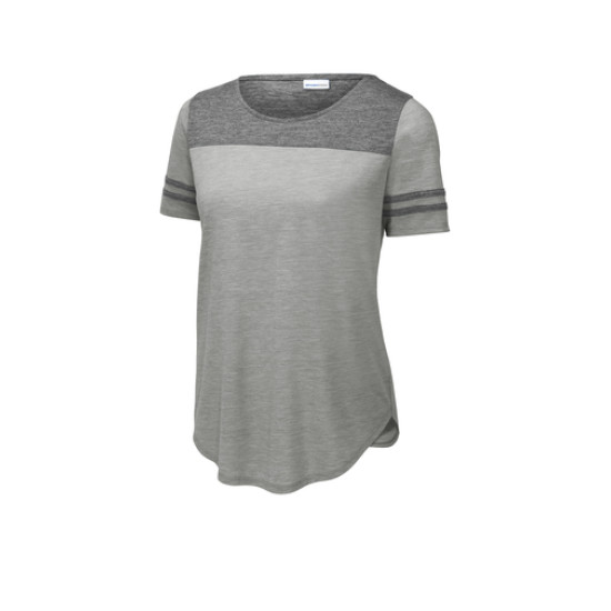 Sport-Tek ® Ladies PosiCharge ® Tri-Blend Wicking Fan Tee by Dufflebags.com Sport-Tek ® Ladies PosiCharge ® Tri-Blend Wicking Fan Tee by Duffelbags.com