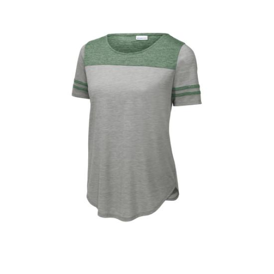 Sport-Tek ® Ladies PosiCharge ® Tri-Blend Wicking Fan Tee by Dufflebags.com Sport-Tek ® Ladies PosiCharge ® Tri-Blend Wicking Fan Tee by Duffelbags.com