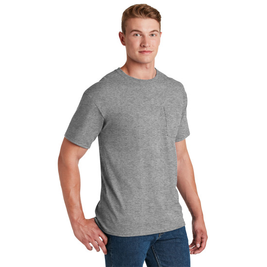 JERZEES® - Dri-Power® Active 50/50 Cotton/Poly Pocket T-Shirt by Duffelbags.com