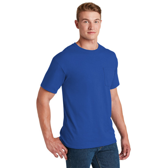 JERZEES® - Dri-Power® Active 50/50 Cotton/Poly Pocket T-Shirt by Duffelbags.com