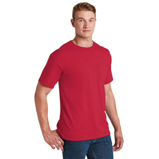 JERZEES® - Dri-Power® Active 50/50 Cotton/Poly Pocket T-Shirt by Duffelbags.com