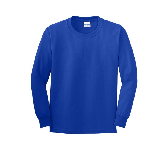 Gildan® - Youth Ultra Cotton® 100 Cotton Long Sleeve T-Shirt by Duffelbags.com