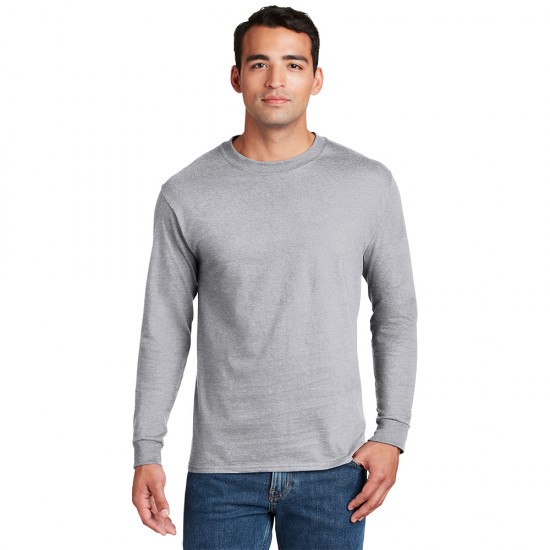 Hanes® Beefy-T® - 100 Cotton Long Sleeve T-Shirt by Duffelbags.com