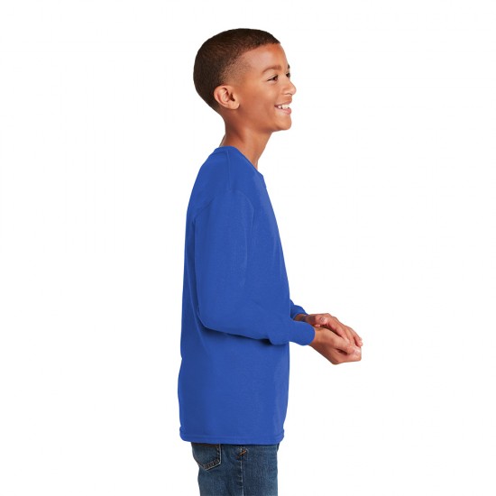 Gildan® Youth Heavy Cotton™ 100 Cotton Long Sleeve T-Shirt by Duffelbags.com
