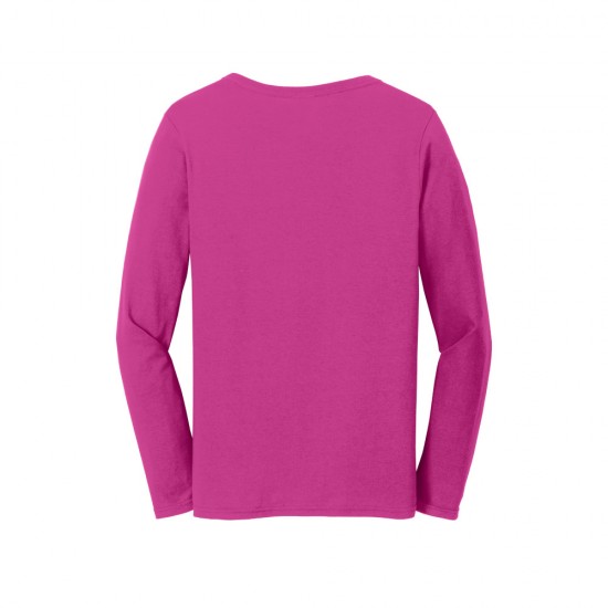 Gildan® Ladies Heavy Cotton™ 100 Cotton Long Sleeve T-Shirt by Duffelbags.com