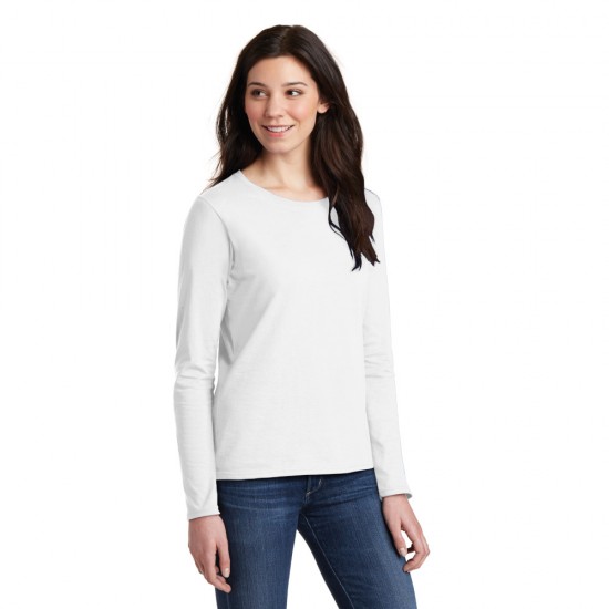 Gildan® Ladies Heavy Cotton™ 100 Cotton Long Sleeve T-Shirt by Duffelbags.com