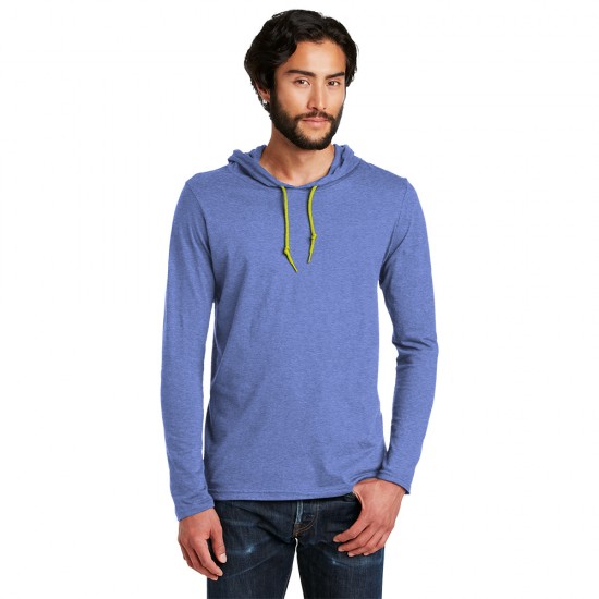 Anvil® 100 Combed Ring Spun Cotton Long Sleeve Hooded T-Shirt by Duffelbags.com