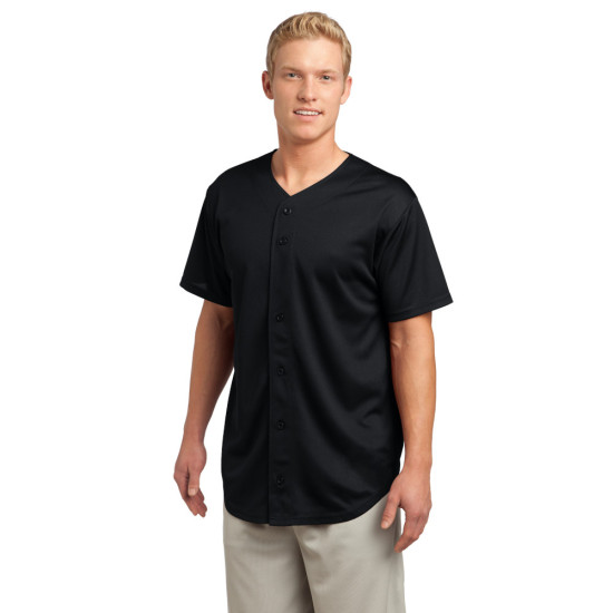 Sport-Tek® PosiCharge® Tough Mesh Full-Button Jersey by Duffelbags.com