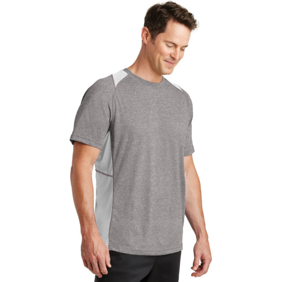 Sport-Tek® Heather Colorblock Contender™ Tee by Duffelbags.com