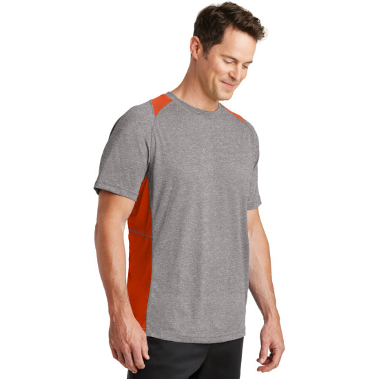 Sport-Tek® Heather Colorblock Contender™ Tee by Duffelbags.com