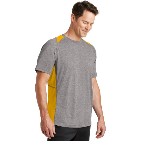 Sport-Tek® Heather Colorblock Contender™ Tee by Duffelbags.com