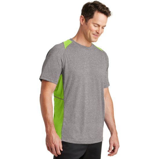 Sport-Tek® Heather Colorblock Contender™ Tee by Duffelbags.com