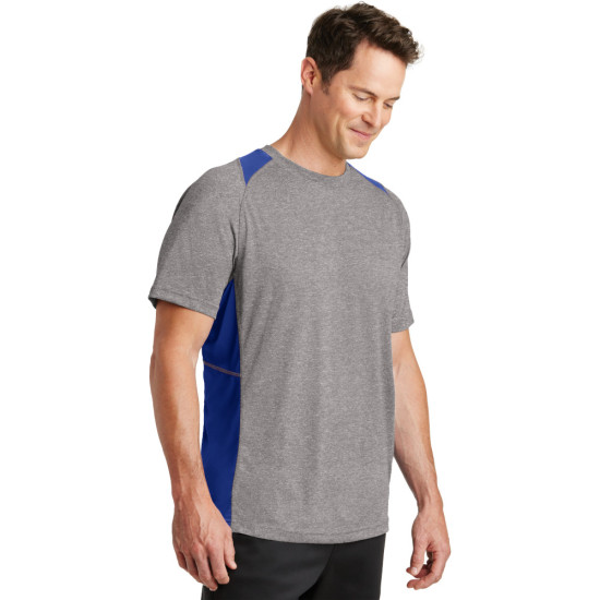 Sport-Tek® Heather Colorblock Contender™ Tee by Duffelbags.com