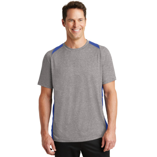 Sport-Tek® Heather Colorblock Contender™ Tee by Duffelbags.com