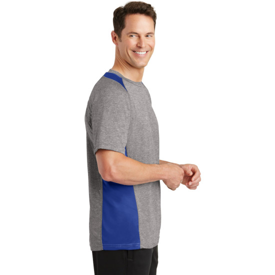 Sport-Tek® Heather Colorblock Contender™ Tee by Duffelbags.com