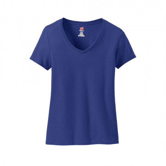Hanes® Ladies Nano-T® Cotton V-Neck T-Shirt by Duffelbags.com