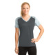 Sport-Tek® Ladies CamoHex Colorblock V-Neck Tee by Duffelbags.com