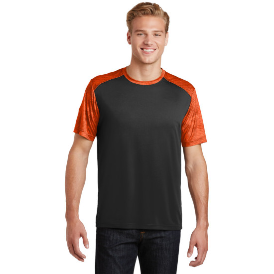 Sport-Tek® CamoHex Colorblock Tee by Duffelbags.com