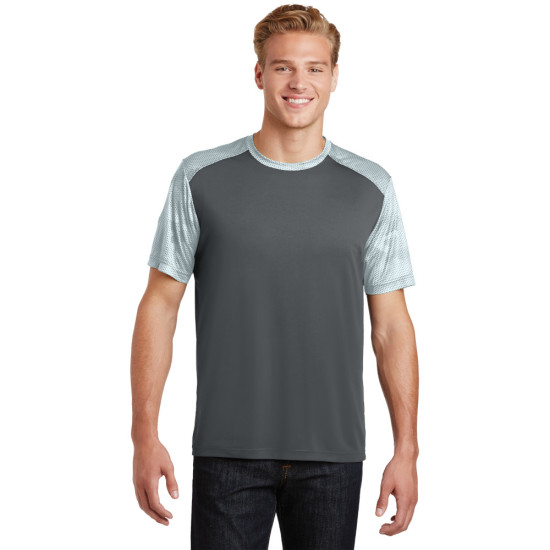 Sport-Tek® CamoHex Colorblock Tee by Duffelbags.com