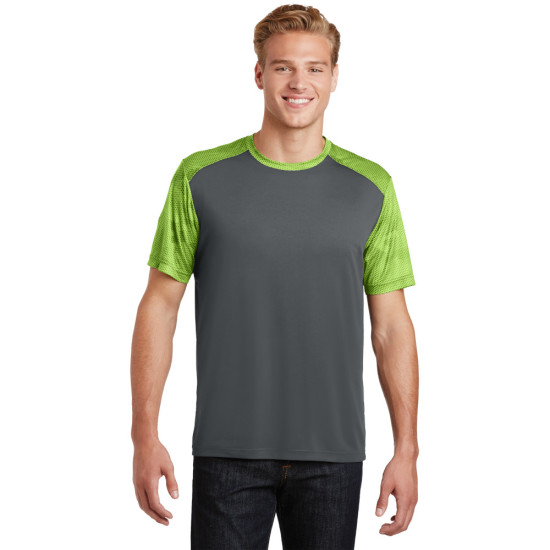 Sport-Tek® CamoHex Colorblock Tee by Duffelbags.com